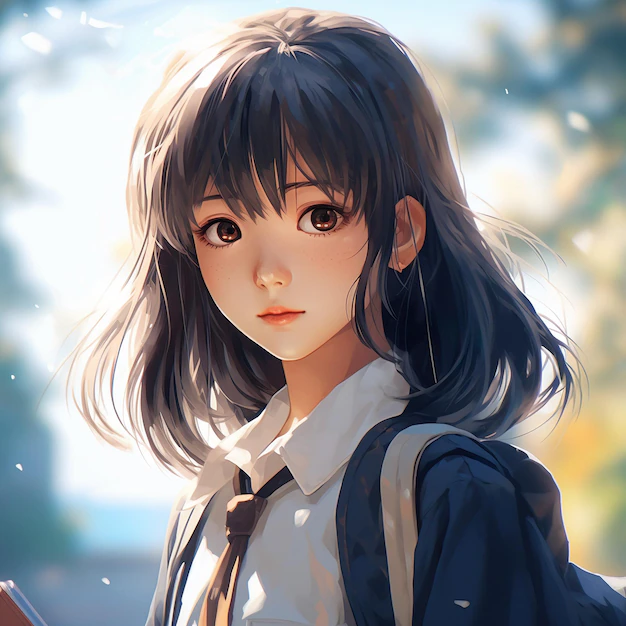 Beautiful and cute anime Girl Innocent Anime Teenage ...