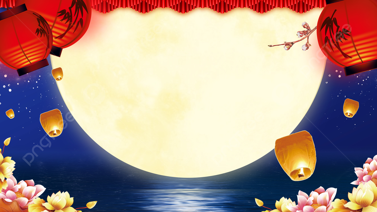 Classical Mid Autumn Festival Background Painted Design ...