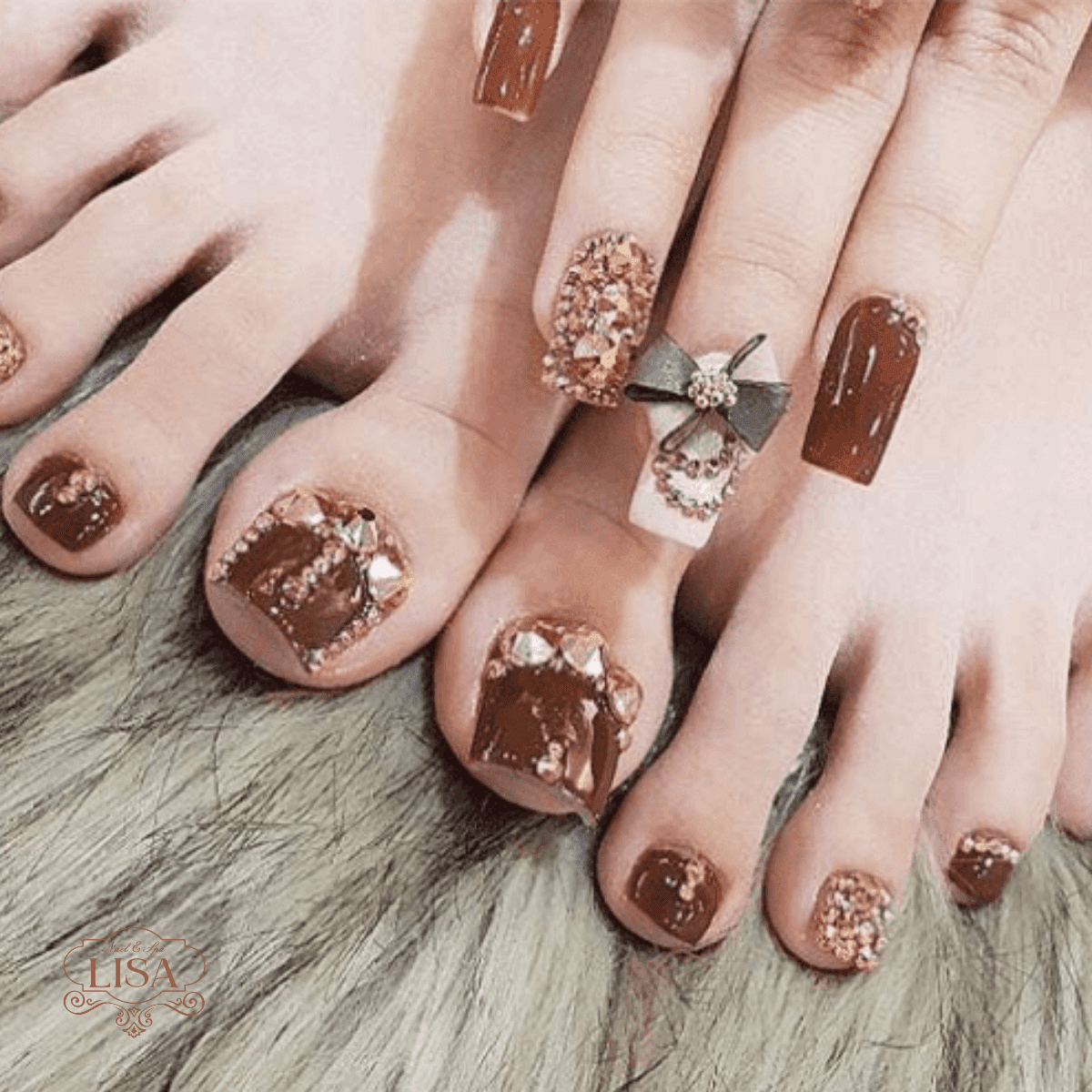 100+ Mẫu móng chân đẹp, mẫu nail chân hot trend tết 2024