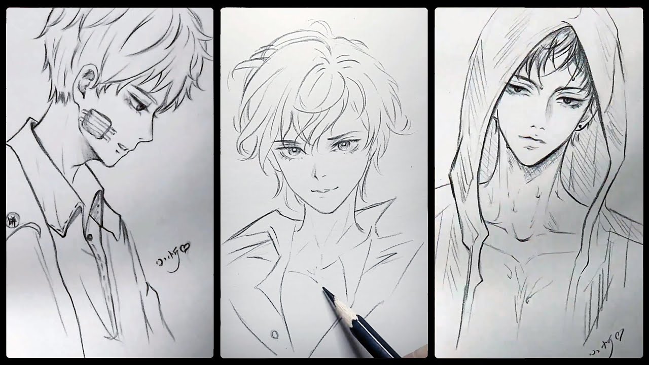 Vẽ anime nam ngầu | drawing anime boy | Draw so easy Anime