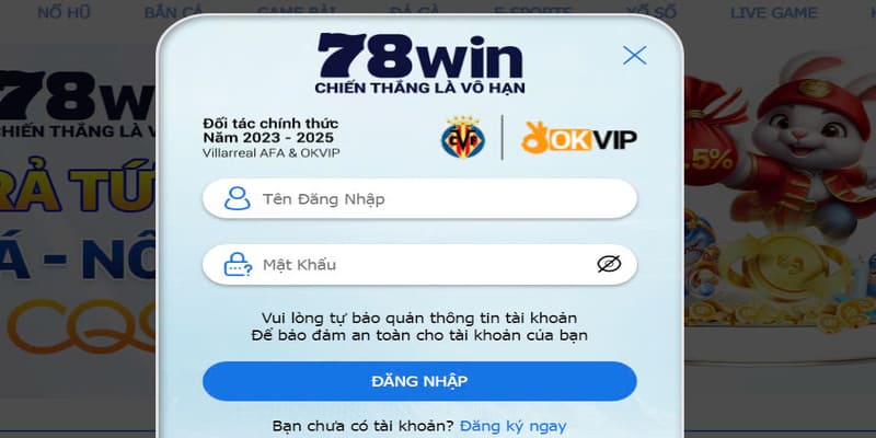 Đăng nhập vào trang chủ nạp tiền 78WIN