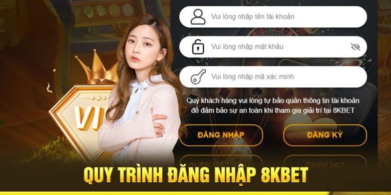 Đăng nhập tài khoản để rút tiền 8KBET